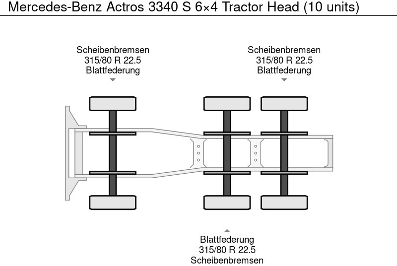 Cabeza tractora nuevo Mercedes-Benz Actros 3340 S 6×4 Tractor Head (10 units): foto 12
