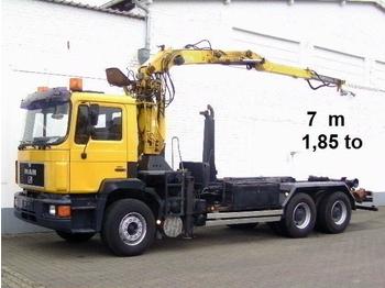Multibasculante camión MAN 27.402 DF 6x4 BB 27.402 DF 6x4 BB mit Kran Penz 13000 H/D: foto 1