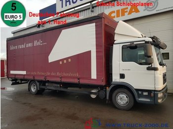 Camión lona MAN TGL 12.180 Schiebeplanen L+R Scheckheft 1.Hand: foto 1