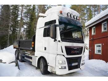 Multibasculante camión MAN TGX26.480 6x2 Hook truck with flat bed: foto 1