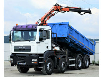 Volquete camión MAN Tga 35.390 Kipper 5,20m+Kran/FUNK 8x4!: foto 1
