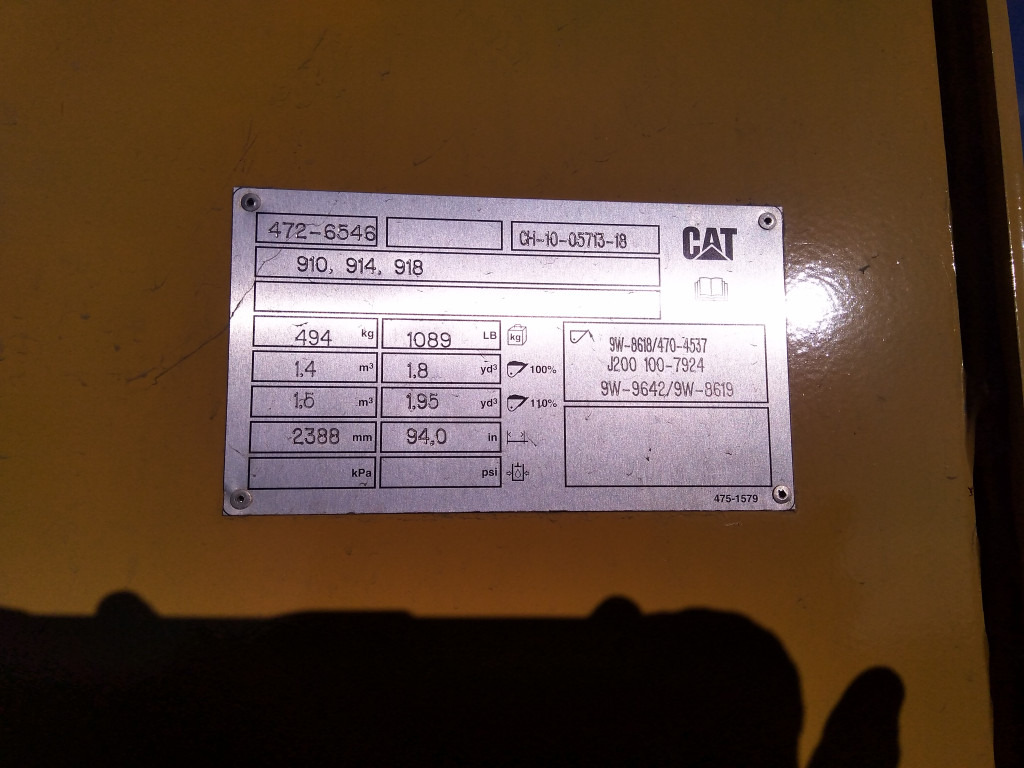 Cazo cargador nuevo Caterpillar 4726546: foto 4