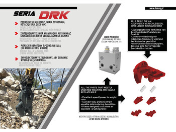 Cizalla de demolición para Excavadora nuevo DEMOQ DRK21  Hydraulic Rotating Pulveriser Crusher 2000 KG: foto 3