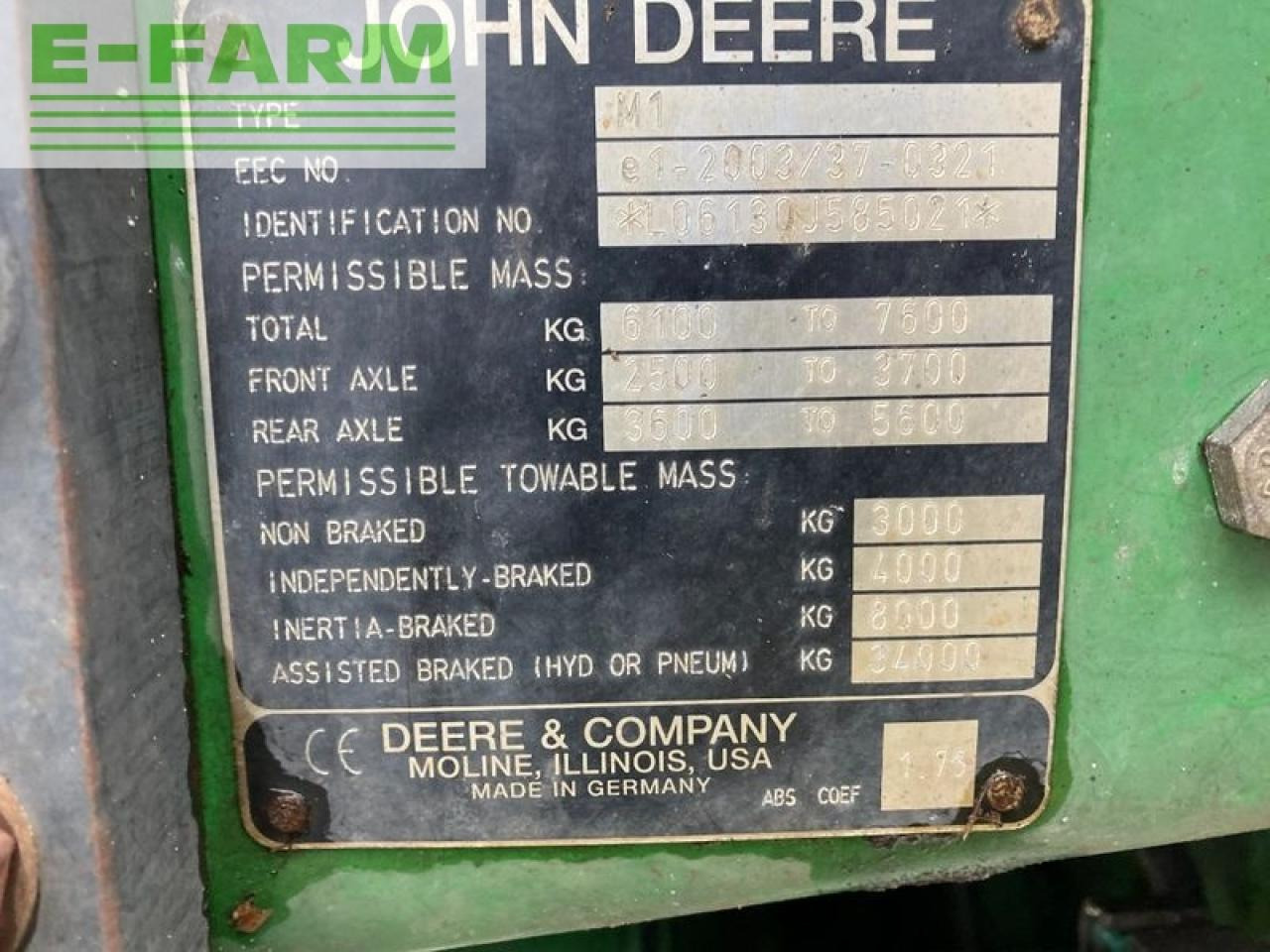 Tractor John Deere 6130: foto 10