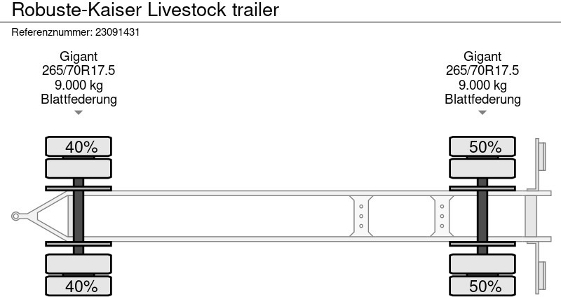 Remolque agrícola Robuste-Kaiser Livestock trailer: foto 13