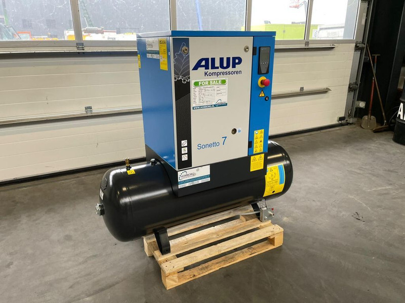 Compresor de aire nuevo Alup Sonetto 7.5 + 200 Elektrische Schroefcompressor 5.5 kw 780 L / min 10 Bar: foto 2
