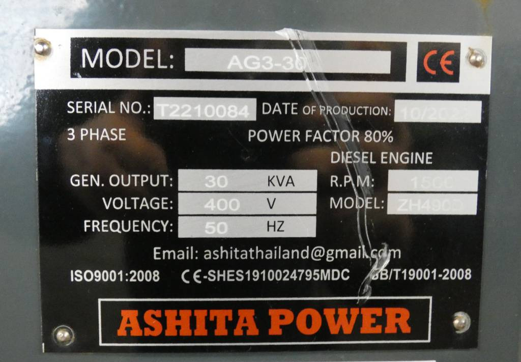 Generador industriale Ashita AG3-30: foto 9