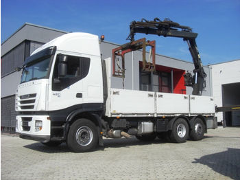 Iveco Stralis 420/Ladekran/ Lenkachse/Baustoff/ - Autogrúa