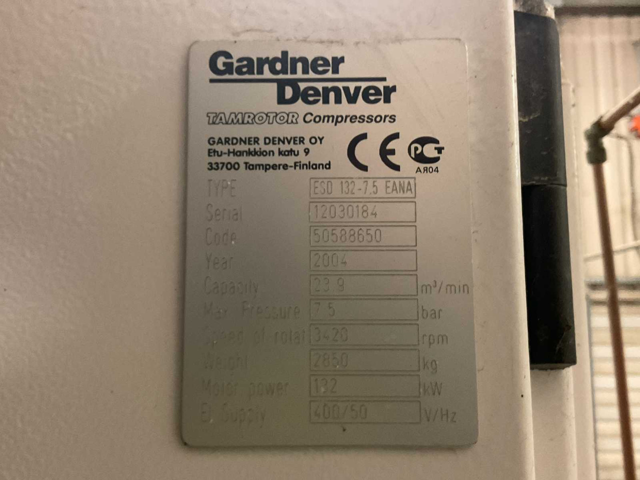 Compresor de aire Gardner Denver ESD 132 - 7.5 EANA: foto 13