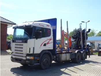 Scania 124-400 6x2 / Loglift Kran / Rungen  - Remolque forestal