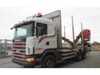 Scania R124 GB 6X4 NB 470  - Remolque forestal