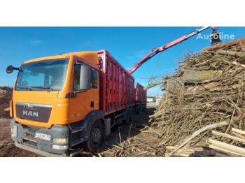 Transporte de madera MAN TGS 26.440 z HDS, zabudowa otwierana