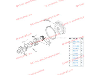 Cigüeñal FPT IVECO CASE Cursor9 F2CFE614A*B041/F2CGE614F*V004 5802431166 Crankshaft tile Repair Kit (green)2996585/2996587