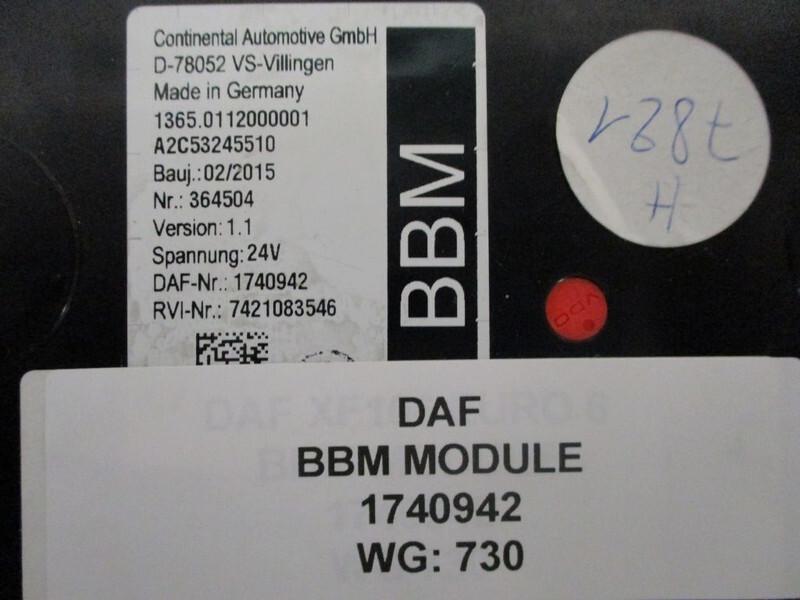 Sistema eléctrico DAF 1740942 BBM MODULE: foto 4