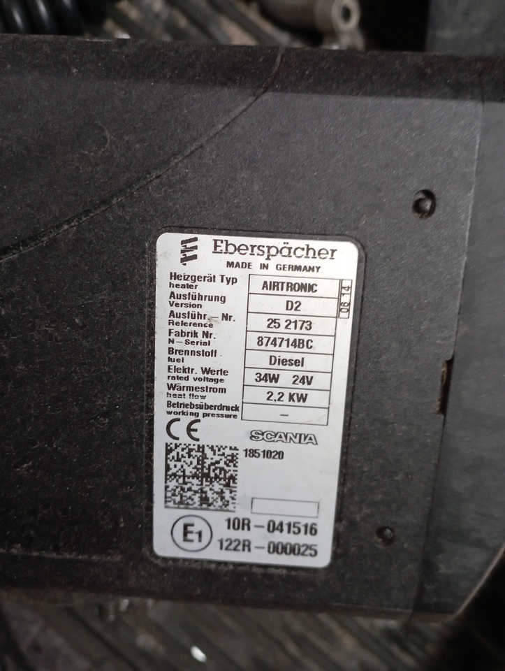 Pieza universal para Chasis camión Eberspacher Airtronic D2: foto 2