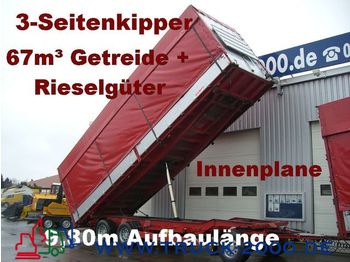 KEMPF 3-Seiten Getreidekipper 67m³   9.80m Aufbaulänge - Cisterna remolque