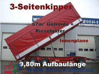 KEMPF 3-Seiten Getreidekipper 67m³   9.80m Aufbaulänge - Cisterna remolque
