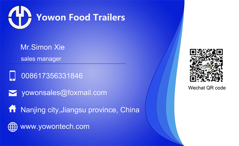Remolque venta ambulante para transporte de alimentos nuevo Yowon customized concession food trailer catering cart: foto 7