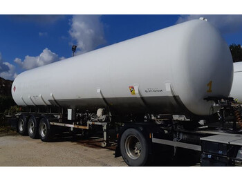 Cisterna semirremolque Burg Gas trailer 54500 liters (27 ton) 3 assen Gas, LPG, GPL, GAZ, Propane, Butane ID 3.129. Tankcode P25BN with counter