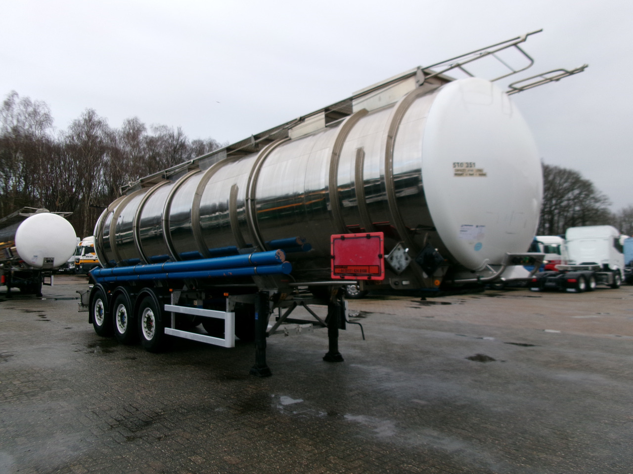 Cisterna semirremolque para transporte de substancias químicas Clayton Chemical tank inox 37.5 m3 / 1 comp: foto 2