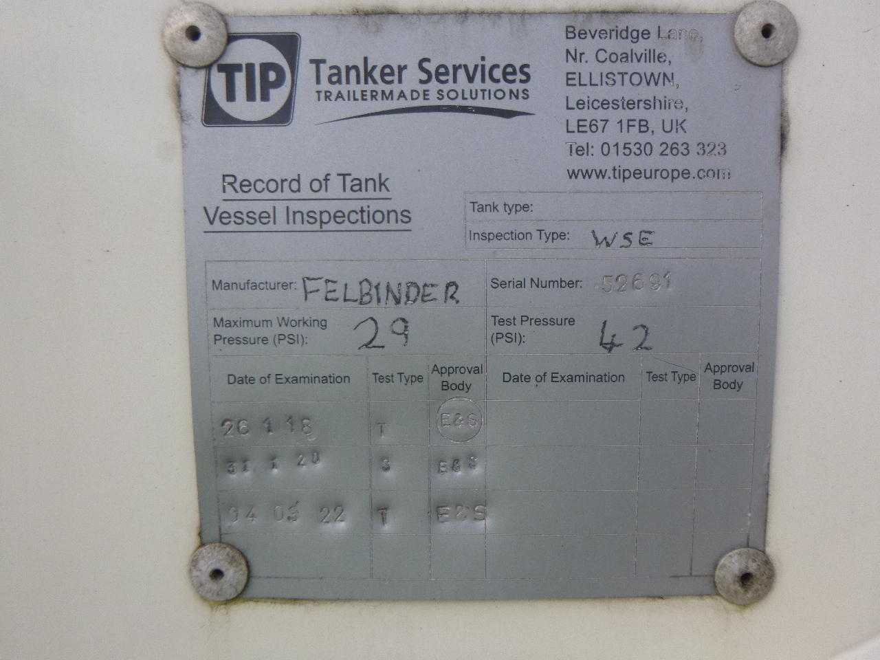 Cisterna semirremolque para transporte de harina Feldbinder Powder tank alu 40 m3 / 1 comp: foto 34