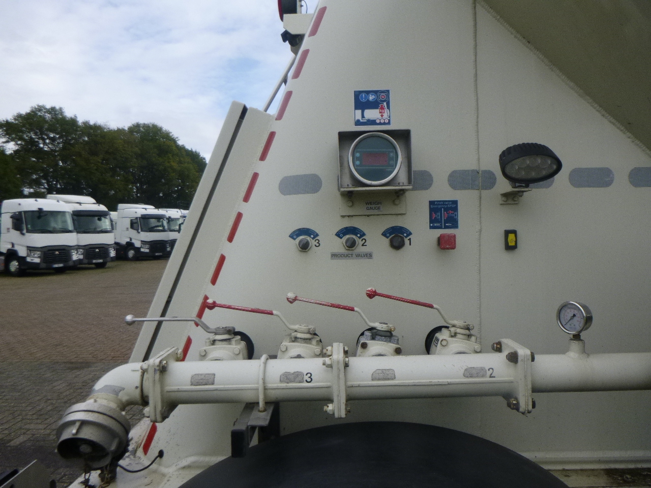 Cisterna semirremolque para transporte de harina Feldbinder Powder tank alu 40 m3 / 1 comp: foto 11
