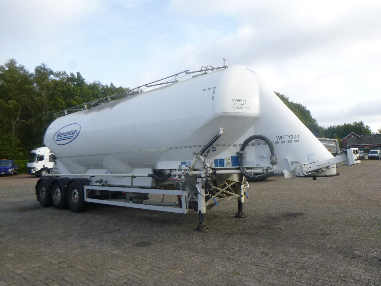 Cisterna semirremolque para transporte de harina Feldbinder Powder tank alu alu 49 m3 / 1 comp: foto 2