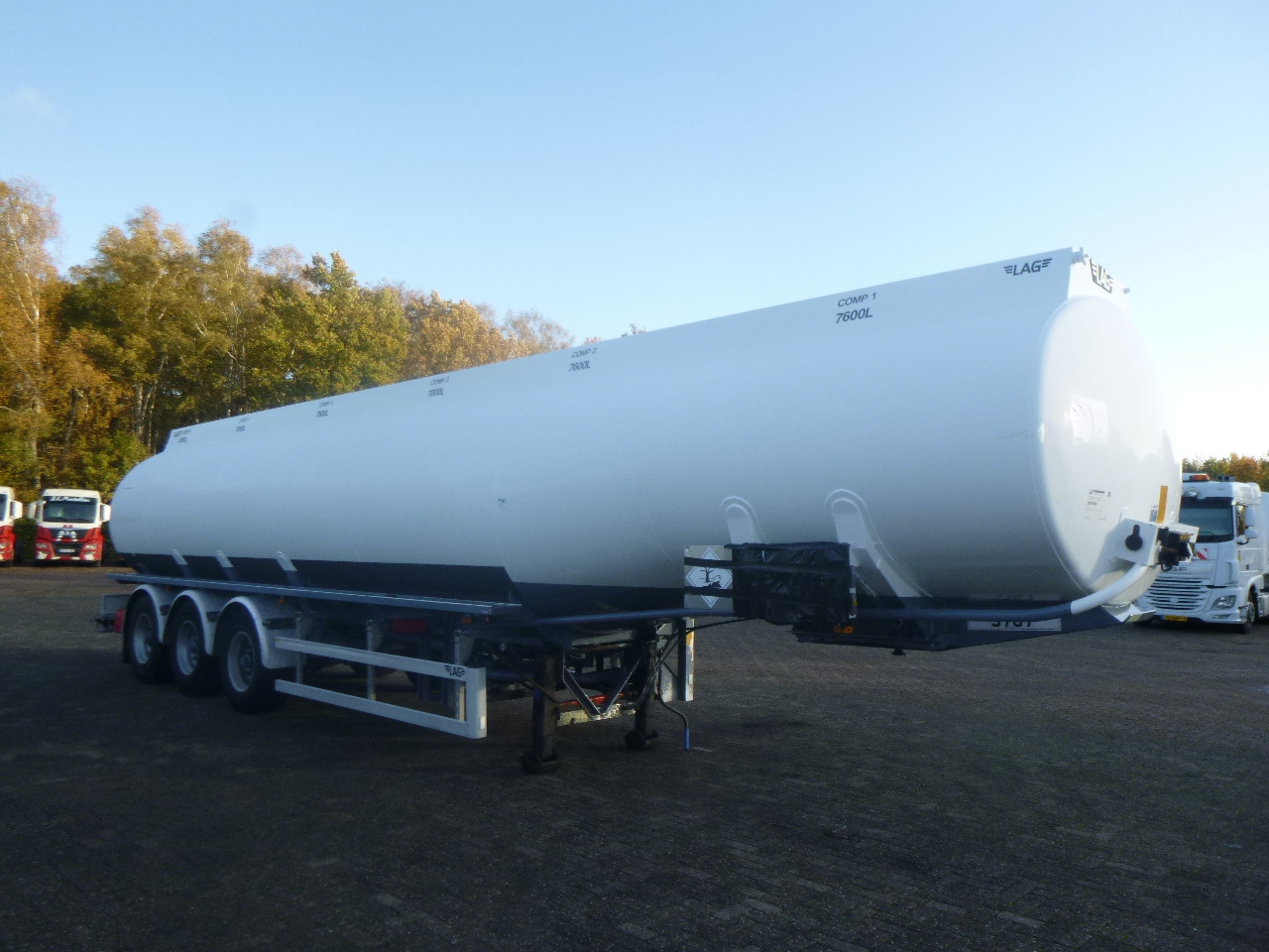 Cisterna semirremolque para transporte de combustible L.A.G. Fuel tank alu 44.4 m3 / 6 comp + pump: foto 2