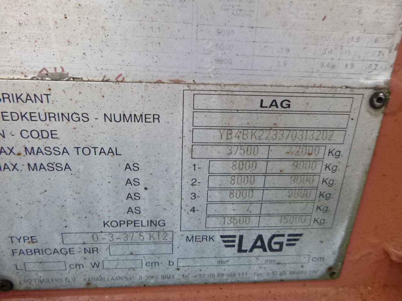 Cisterna semirremolque para transporte de harina L.A.G. Powder tank alu 60.5 m3 (tipping): foto 14