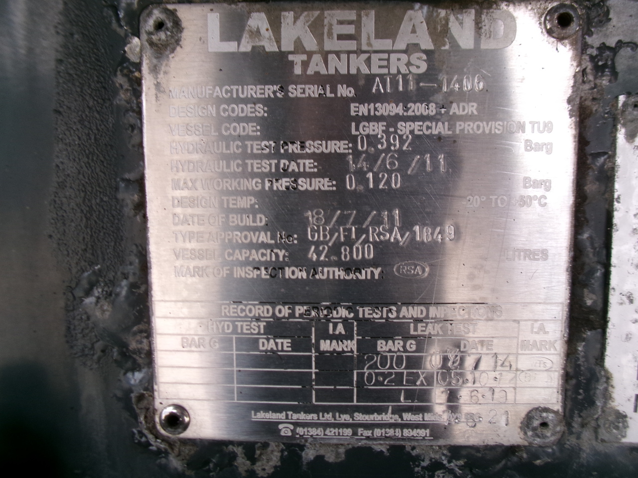 Cisterna semirremolque para transporte de combustible Lakeland Fuel tank alu 42.8 m3 / 6 comp + pump: foto 38