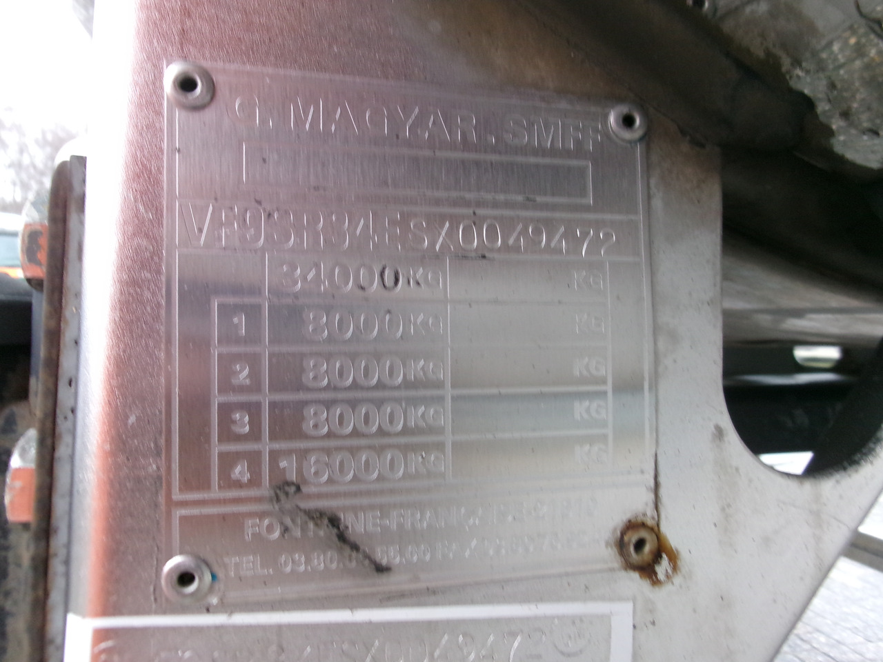 Cisterna semirremolque para transporte de substancias químicas Magyar Chemical tank inox 22.5 m3 / 1 comp ADR 29-05-2024: foto 26