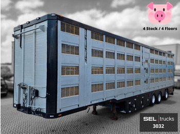 Transporte de ganado semirremolque Menke-Janzen Hubdach / 4 Stock / Ferkel / HUBDACH / LENK: foto 1