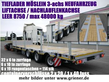 Góndola rebajadas semirremolque para transporte de equipos pesados nuevo Möslein ST3 / LENKACHSE/LIFTACHSE/20/40 FUSS / MAX 48 to: foto 1