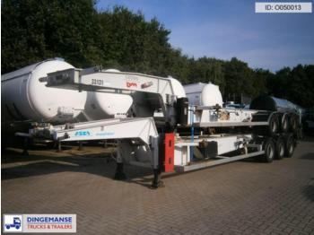 Asca 3-axle tank container trailer 20 ft. ADR/GGVS - Portacontenedore/ Intercambiable semirremolque