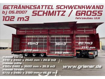 Transporte de bebidas semirremolque Schmitz Cargobull JUMBO /GETRÄNKE SCHWENKWAND BPW 102 M3 !!!!!!!!!: foto 1