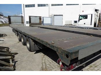 Fliegl Plateau, Containerverriegelung, Steckrungen - Semirremolque plataforma/ Caja abierta