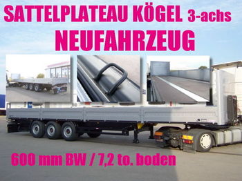Kögel SN 24 / PLATEAU / plattform / baustoffe / STAHL - Semirremolque plataforma/ Caja abierta