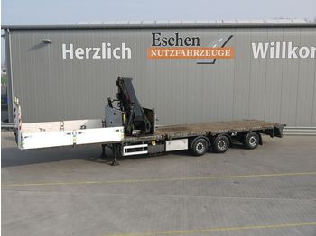 Schröder Rollkranauflieger*HIAB 322EP4*Kran*2011  - Semirremolque plataforma/ Caja abierta