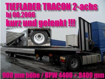  TRACON 2-achs / LENKACHSE / BPW / NL 28690 kg - Semirremolque plataforma/ Caja abierta