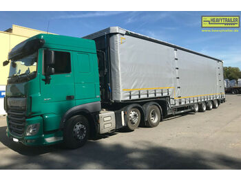 Toldo semirremolque Meusburger 4-Achs-Jumbo-Sattelauflieger mit Planenaufbau