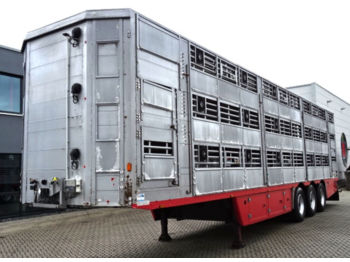Pezzaioli SBA63 U/ 3 Achsen / LIFTACHSE/Hubdach  - Transporte de ganado semirremolque