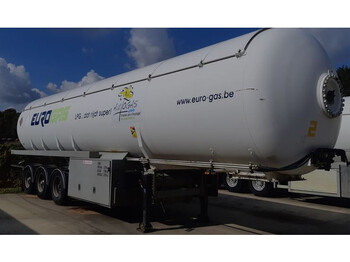 Cisterna semirremolque Van Hool Gas trailer 54280 liters (27.1 ton) 3 assen Gas, LPG, GPL, GAZ, Propane, Butane ID 3.131.  Tankcode P25BN with counter: foto 1