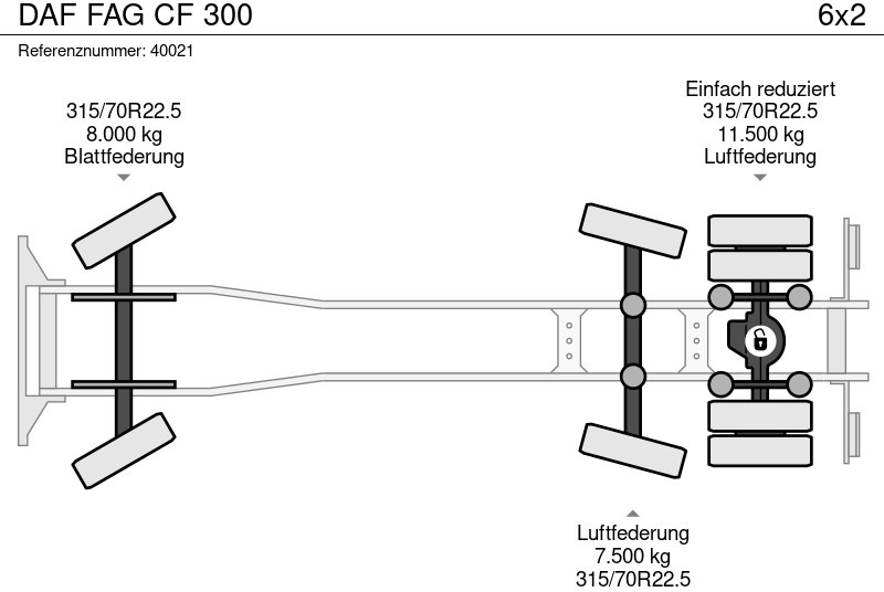 Camión de basura DAF FAG CF 300: foto 9