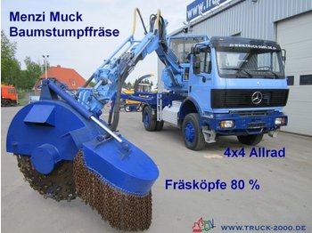Mercedes-Benz 1831 4x4 Menzi Muck Baumstumpf- Wurzelfräse - Vehículo municipal