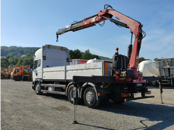 Camión caja abierta, Camión grúa Scania 124L 420 6x2 Retarder HDS FASSI F170 Budowlanka: foto 3