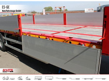 Semirremolque plataforma/ Caja abierta ES-GE 3-Achs Sattelanhänger -Bordwände: foto 3