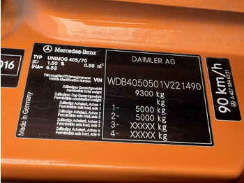 Vehículo comercial ligero Unimog U 20 U405/70 4x4 U 20 U405/70 4x4, Kipper, Winterdienstplatte: foto 5 Vehículo comercial ligero Unimog U 20 U405/70 4x4 U 20 U405/70 4x4, Kipper, Winterdienstplatte: foto 5