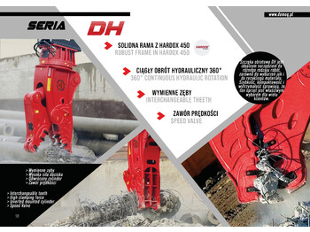 Cizalla de demolición para Excavadora nuevo DEMOQ DH11 Hydraulic Rotating Pulveriser Crusher 1100 KG: foto 4 Cizalla de demolición para Excavadora nuevo DEMOQ DH11 Hydraulic Rotating Pulveriser Crusher 1100 KG: foto 4