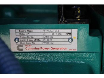 Generador industriale Cummins C55D5EQ Declaration of Conformity, Diesel, 55kVA,: foto 5 Generador industriale Cummins C55D5EQ Declaration of Conformity, Diesel, 55kVA,: foto 5