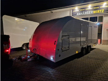 Portavehículos remolque BJT Race Transporter 4 550x212x188cm weiss E Winde Frontstauraum ASR Alufelgen dark 3500kg Modell 24: foto 2